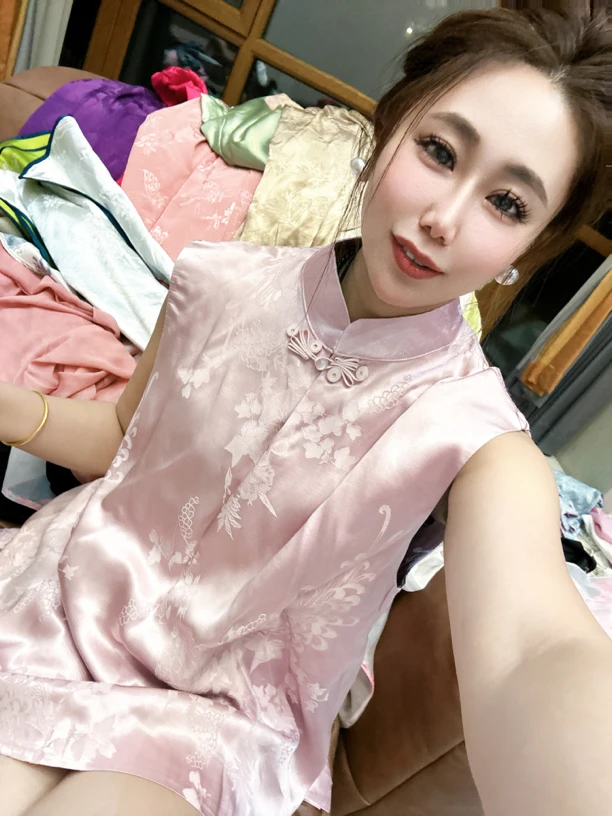 598《澄晚国风春款推荐》新中式重工套头提花国服马甲女装