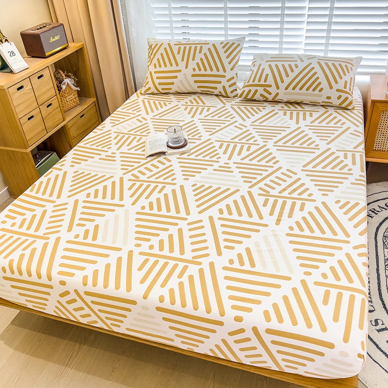 2024新款 全棉加厚磨毛床笠枕套 简约纯棉套件学生单人套件轻奢款