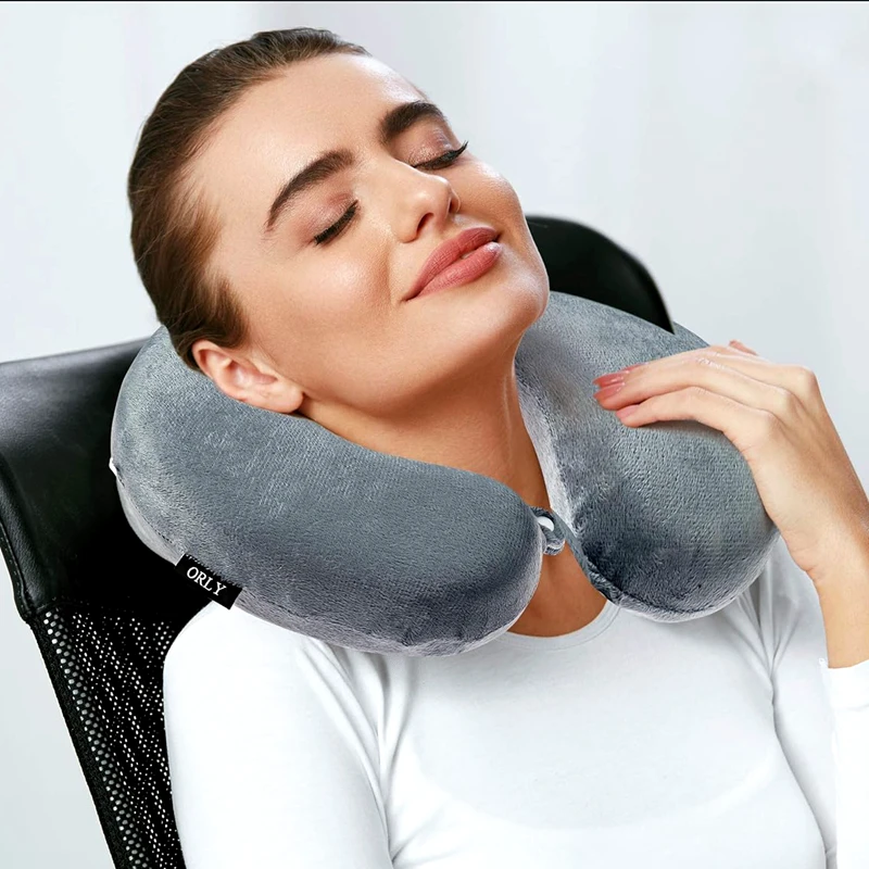 U形枕护颈枕记忆棉飞机枕头护脖子靠枕办公学生旅行睡觉便携枕