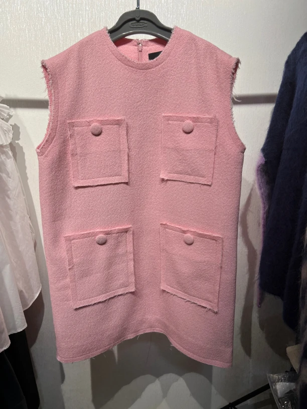 米家 粉色 背心裙 气质款小香风