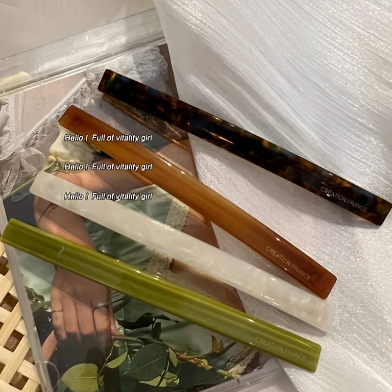 新款就要行动超仙 高级感气质一字盘发鸭嘴夹后脑勺弹簧夹发饰女