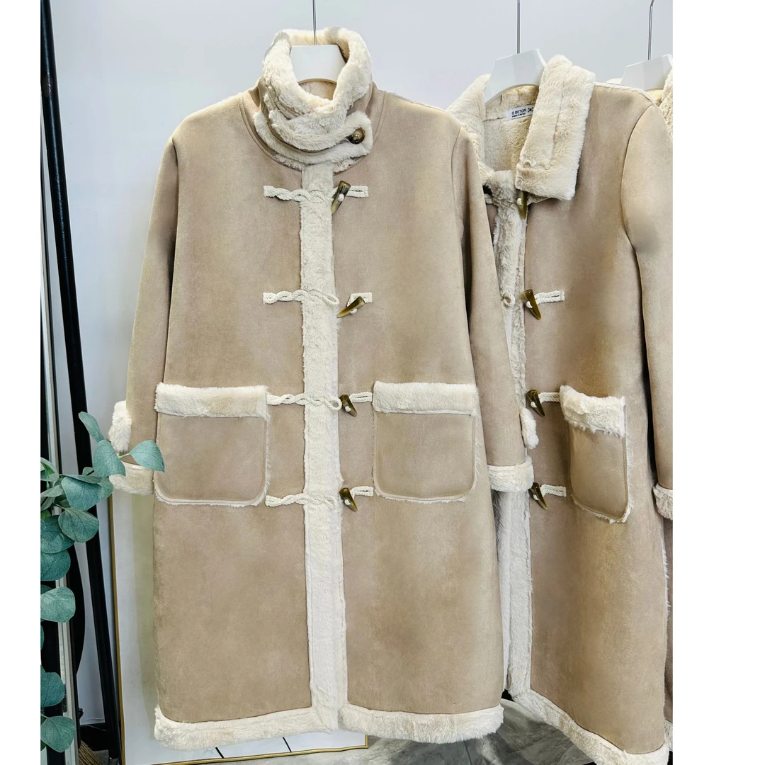 皮毛一体长款大码胖MM外套220斤