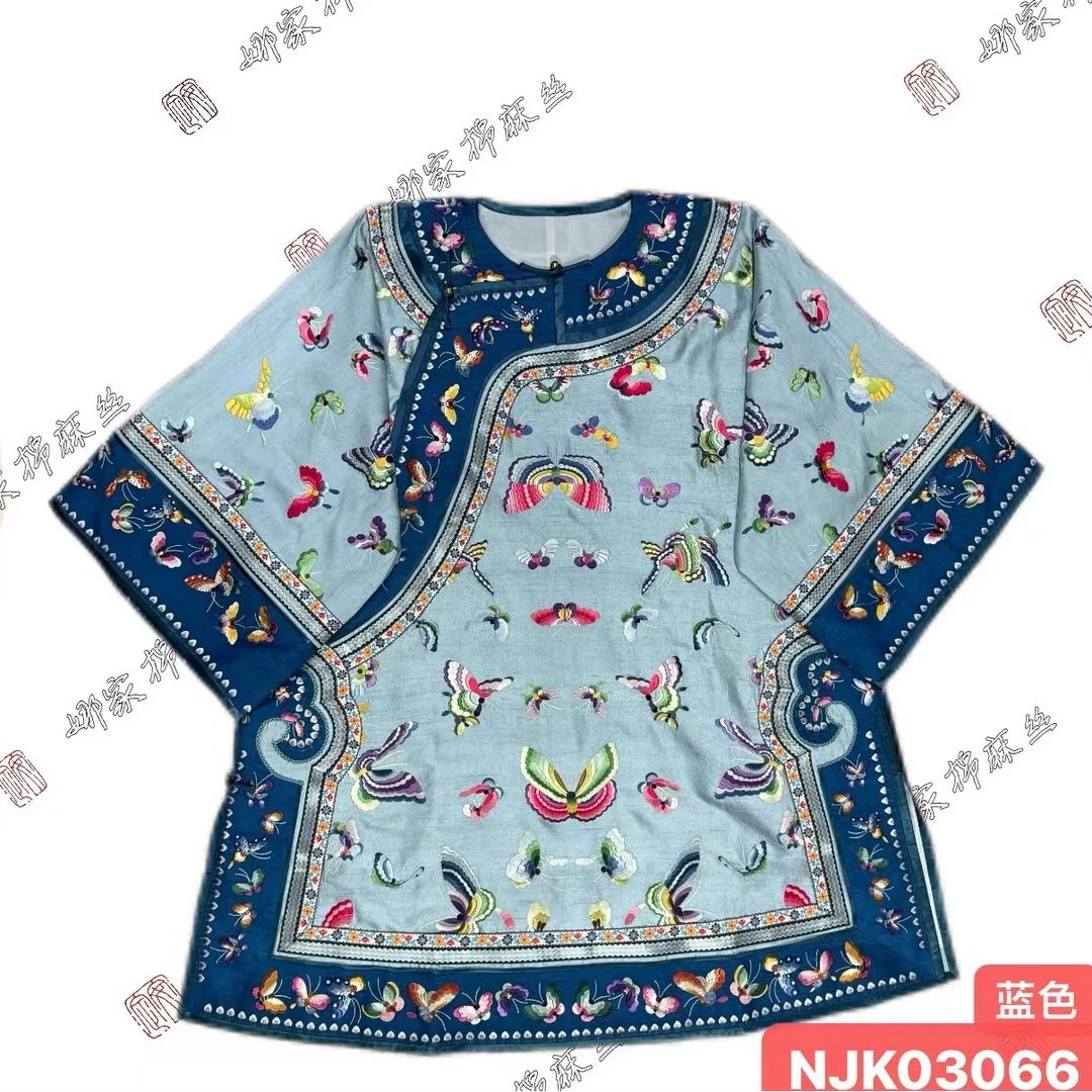 娜家国风彩蝶刺绣太太服NJK（03066）双层