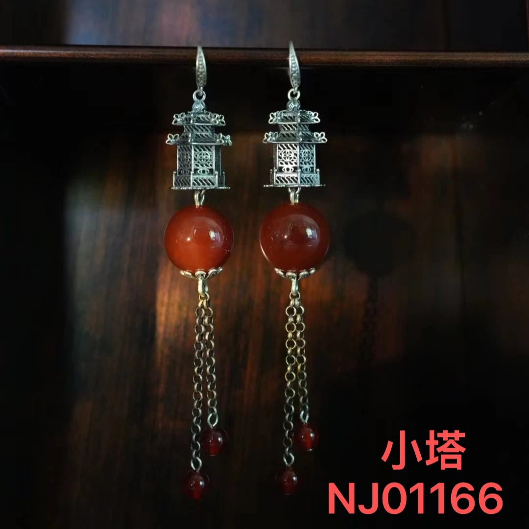 合金耳饰 娜家国风小塔耳坠NJ(01166)古风民族风