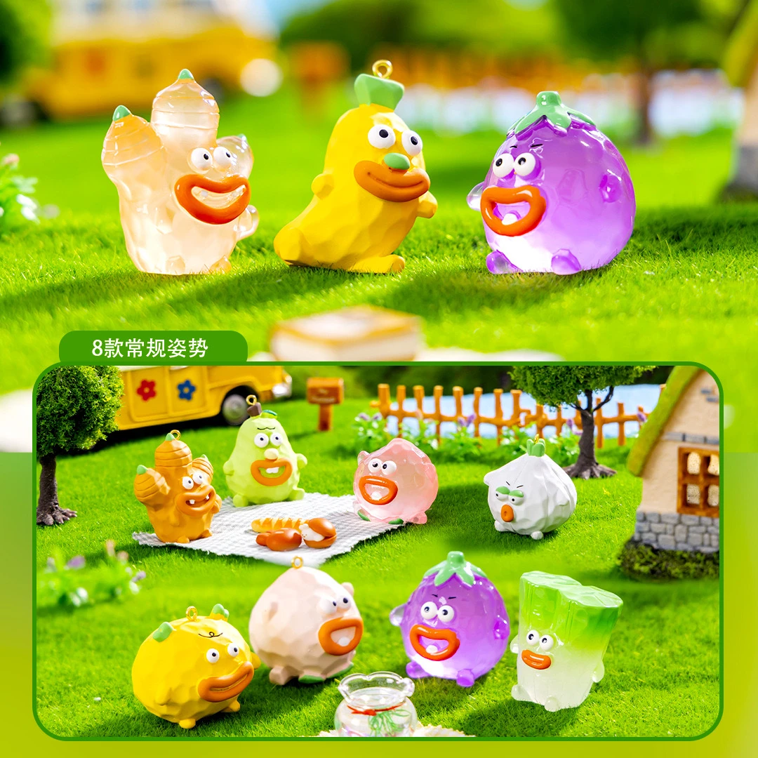 大嘴夜光果蔬羊眼钉钥匙扣挂件送闺蜜包包挂件树脂diy配件