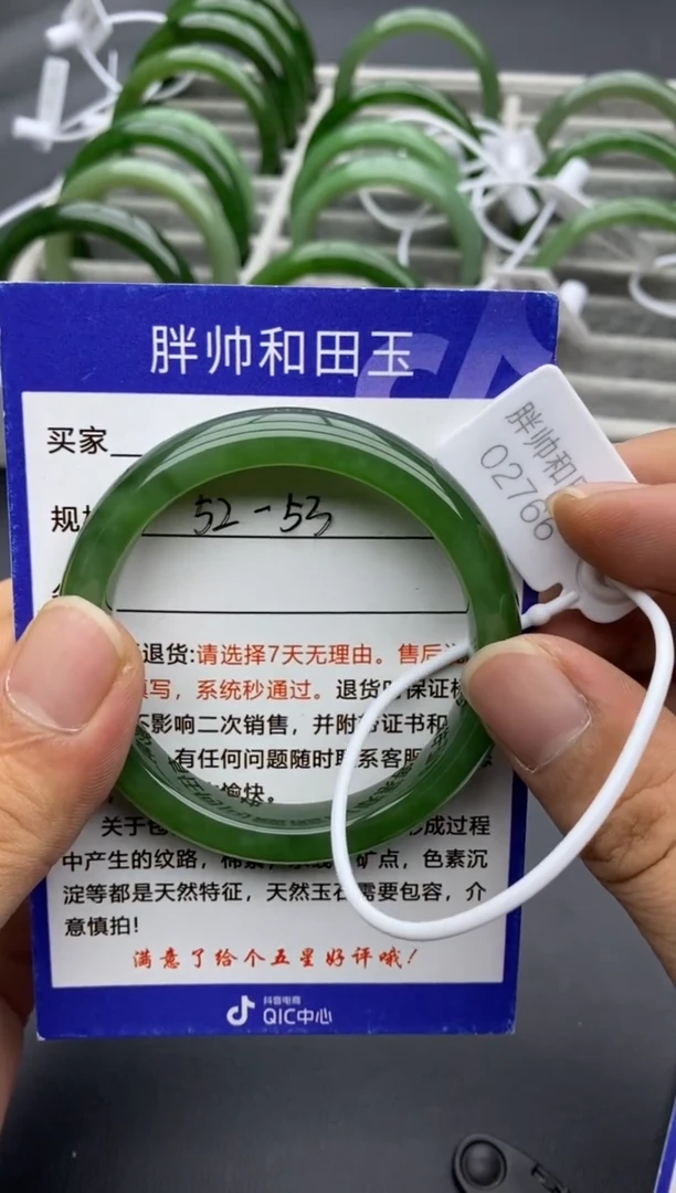 【闪购商品】和田玉手镯未镶嵌54碧玉-53.3