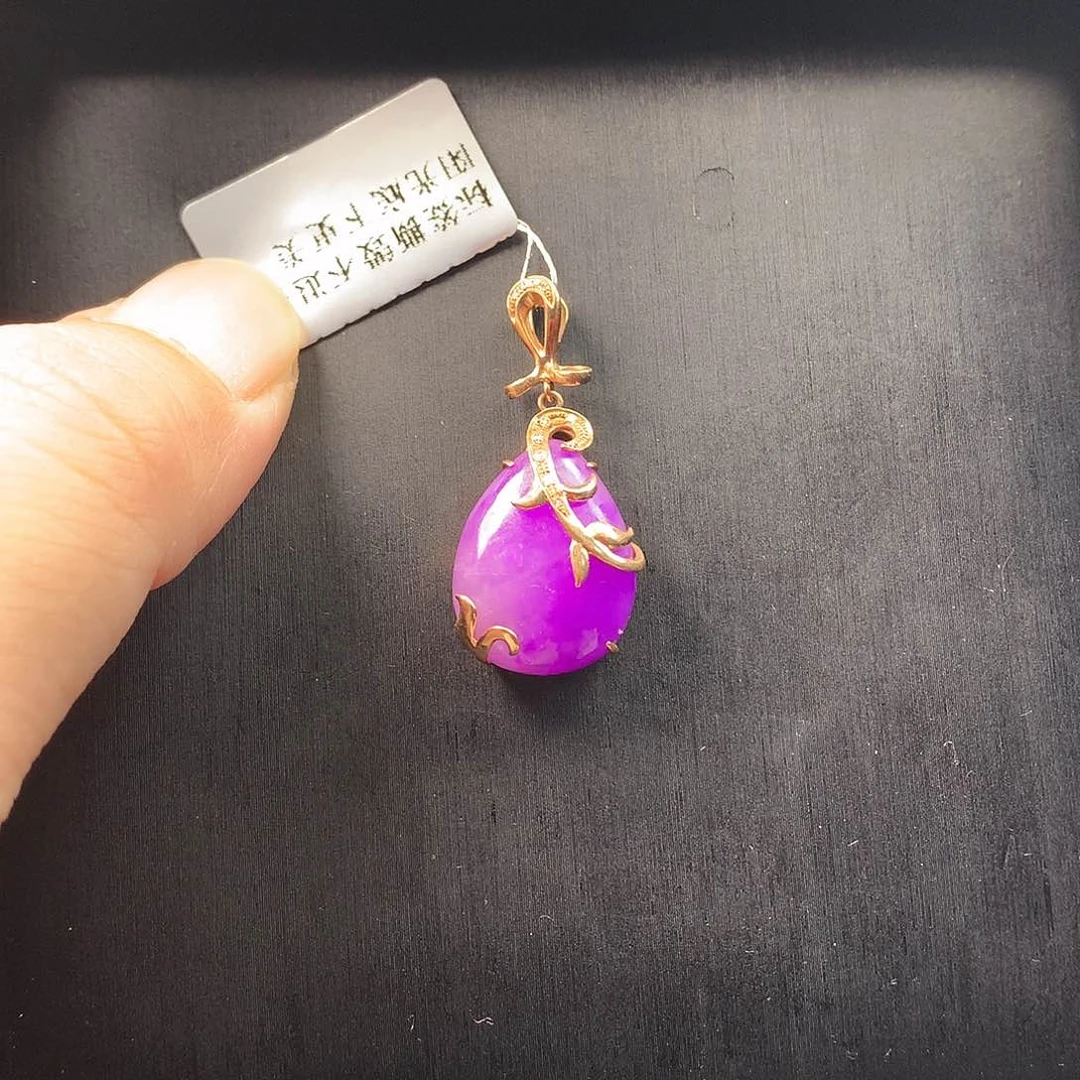 苏纪石(舒俱来)吊坠18K金镶嵌