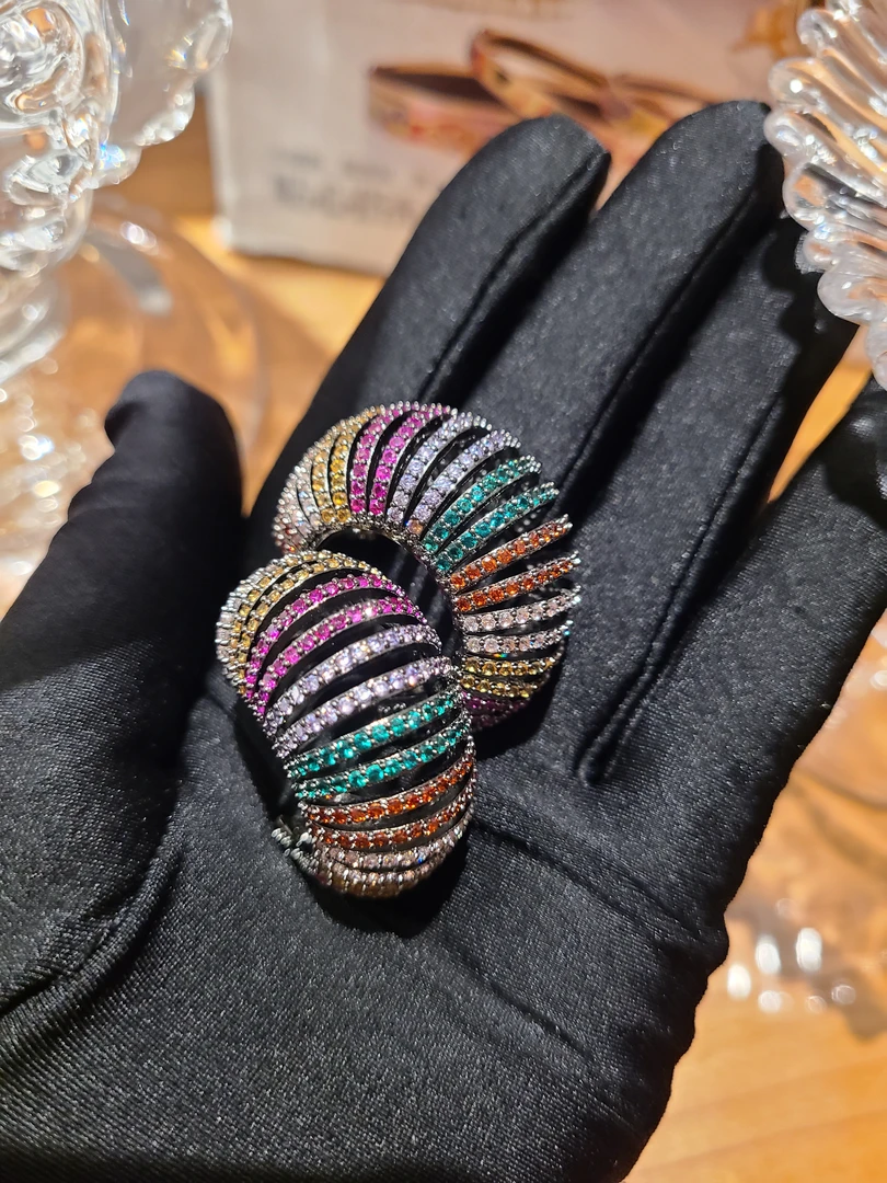 铜合金耳饰 【彩虹桥】  轻奢耳环配饰D6170