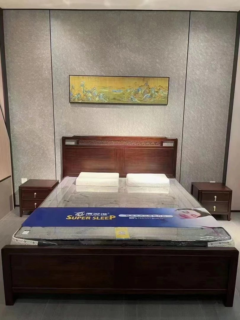 新中式乌金木全实木大床主卧床双人床现代主卧床家用简约婚床