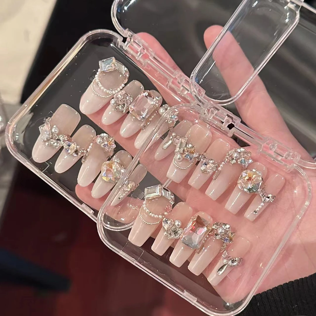 【粉黛】 手工穿戴甲直播链接 手工穿戴甲 手工制品默认微瑕