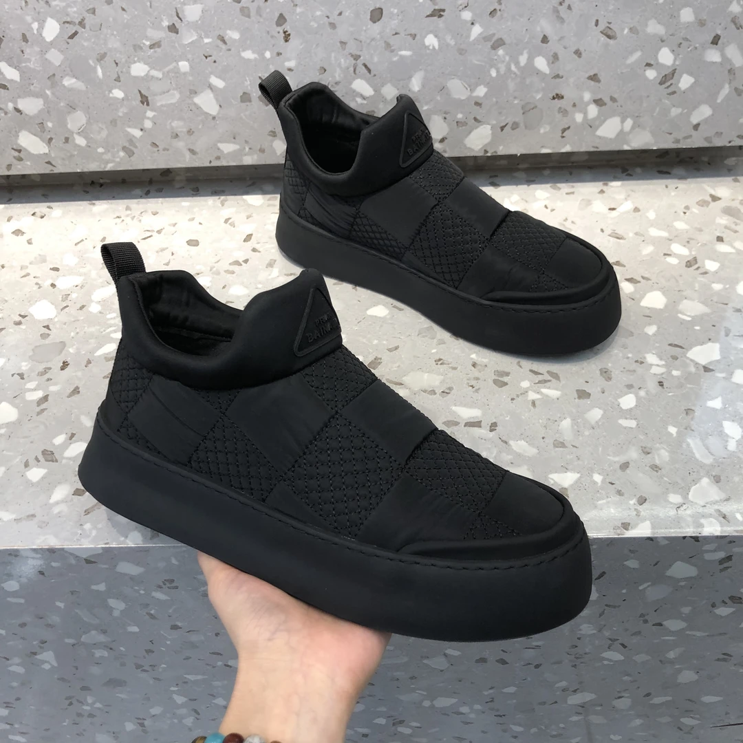 冬季黑色男鞋羽绒棉保暖防滑男款时尚百搭棉鞋休闲鞋男士男士棉鞋