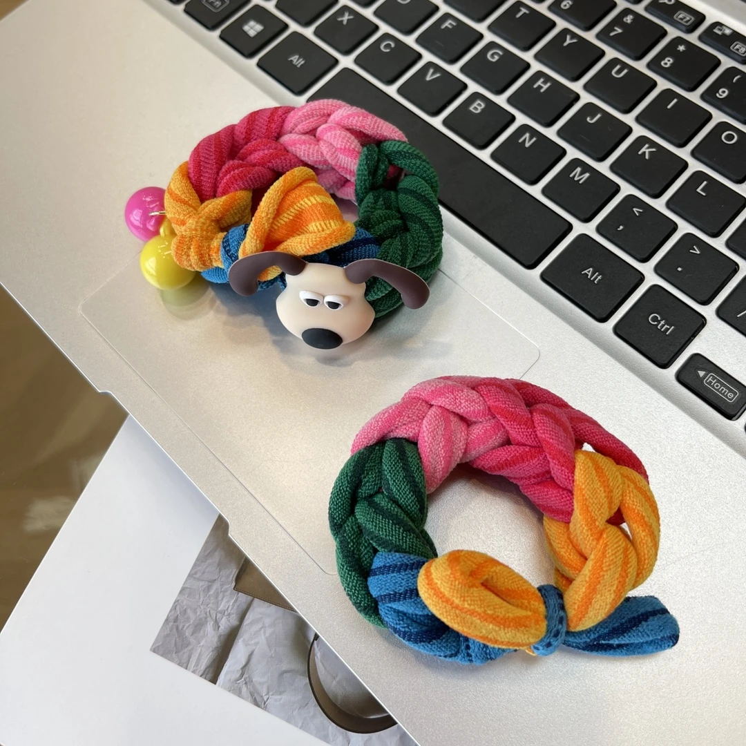 非金属发饰 超可爱卡通狗狗多巴胺加粗款发圈高弹力不伤发头绳