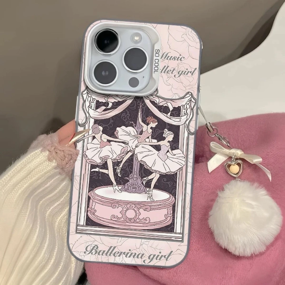 梦幻芭蕾公主苹果15/14/13pro手机壳12/11软壳xr/xs防摔7/8plus女