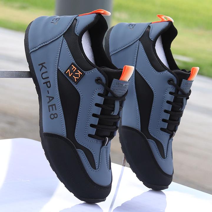 2024新款男鞋秋冬季皮面防水防滑运动鞋潮流百搭高档休闲鞋跑步鞋