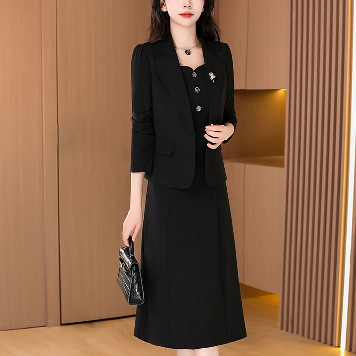 喜婆婆婚宴装女春秋新款结婚礼服妈妈外套高贵红色连衣裙两件套装