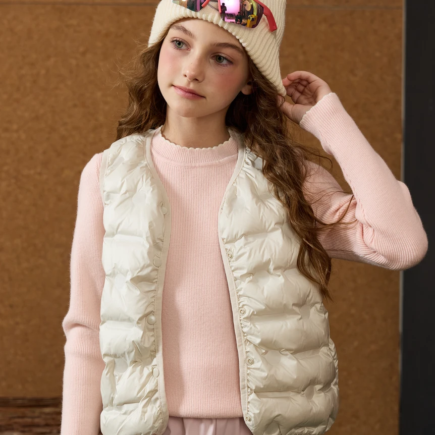 【萌娃冬装】儿童冬款轻薄保暖羽绒马甲内搭外穿校服神器JZJP09617F