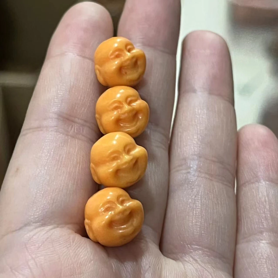笑脸佛4颗文玩手串金刚菩提星月菩提配饰配珠腰珠