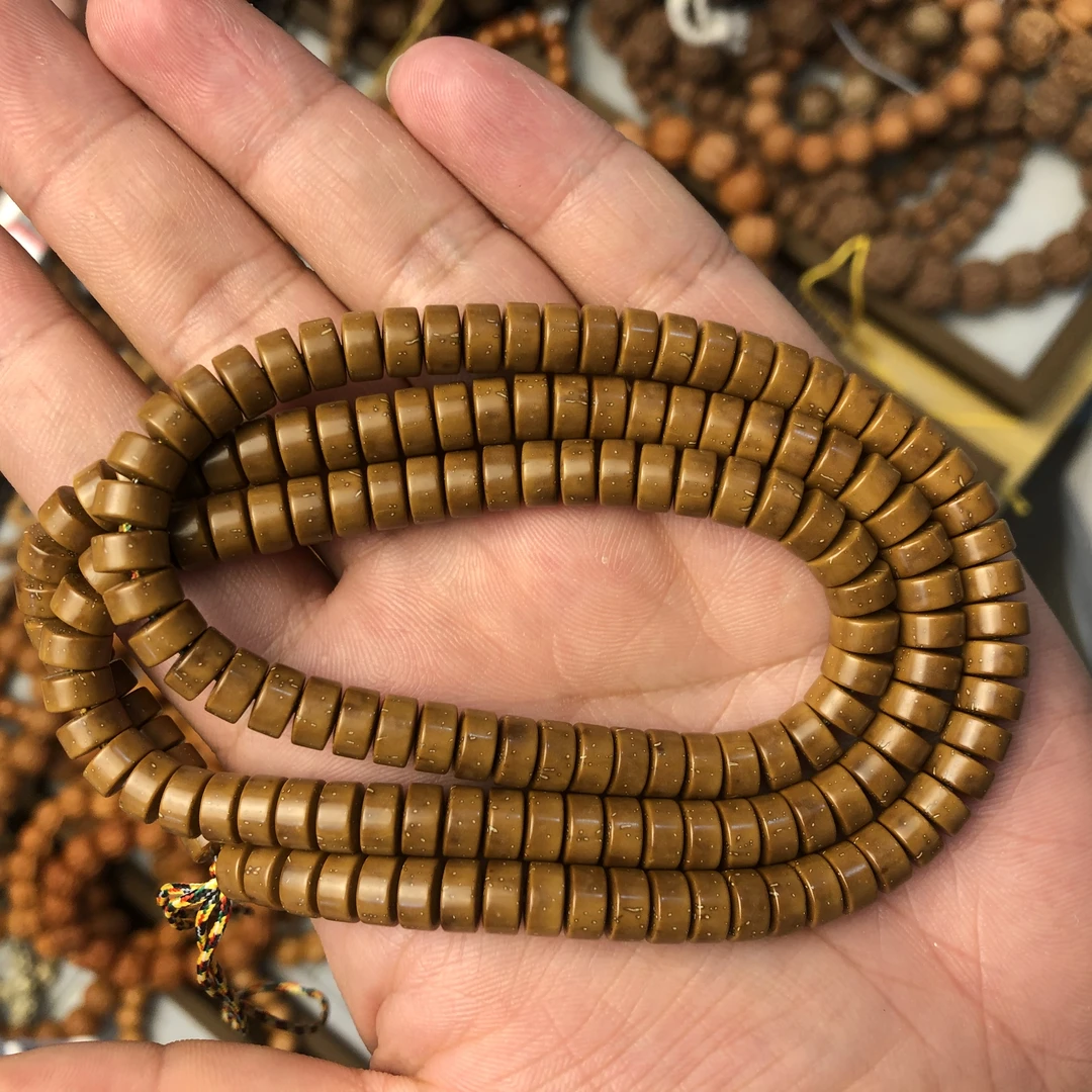 实心鼠紫金鼠药片7*4脖挂108印尼紫金鼠菩提子手串高货精品文玩