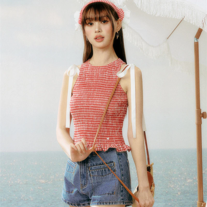 复古百搭显瘦水洗A字牛仔短裤