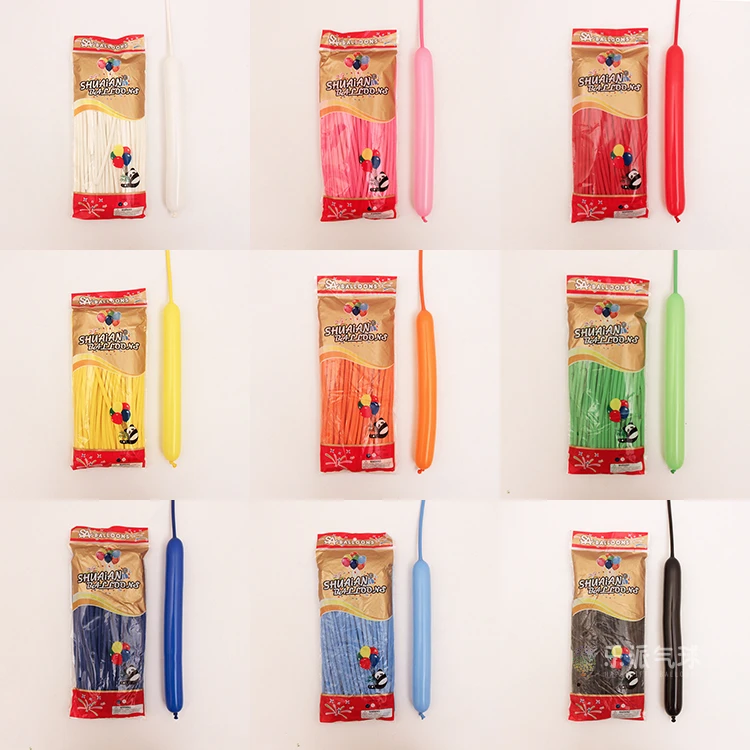 帅安260亚光长条魔术气球 百变卡通造型魔术街卖编织气球 100个