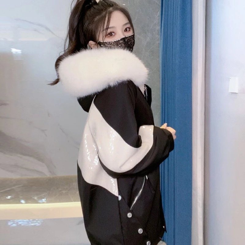 秋冬季毛毛派克外套女中长款2024加绒加厚韩版宽松气质显瘦衣服