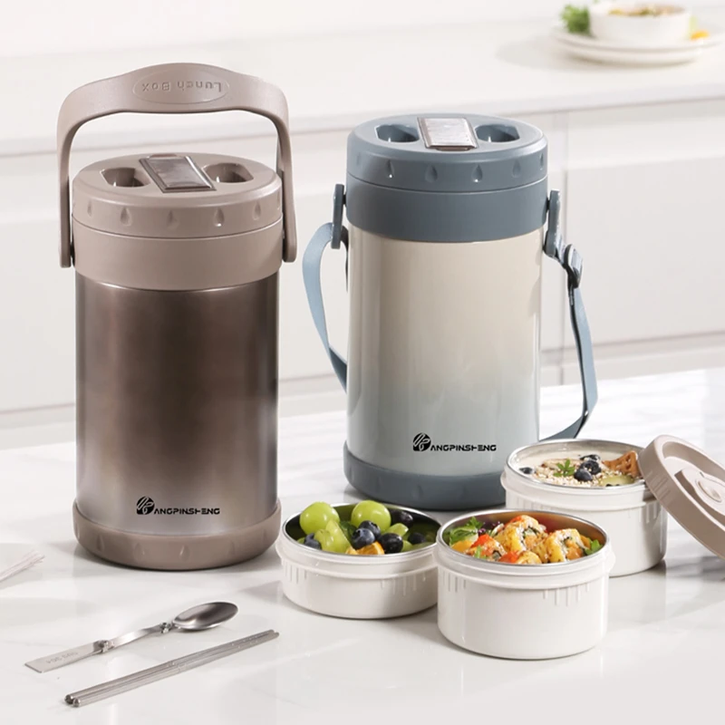 316不锈钢长效保温饭盒大容量保温提锅上班族便携可微波便当盒