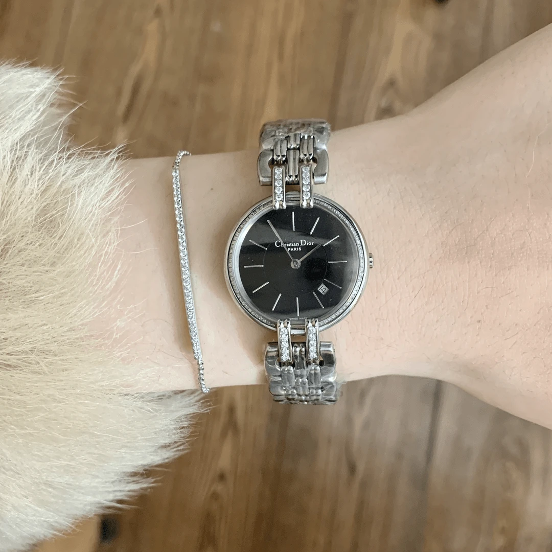 95新 DIOR/迪奥 DIOR/迪奥 中古手表/石英表/单表/后镶钻/DR031