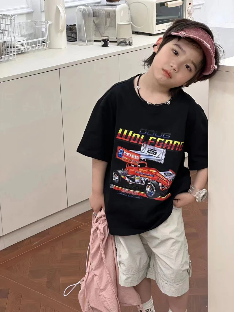 404099《现》小涵家玲姐定制韩版儿童休闲潮牌夏款洋气百搭短袖