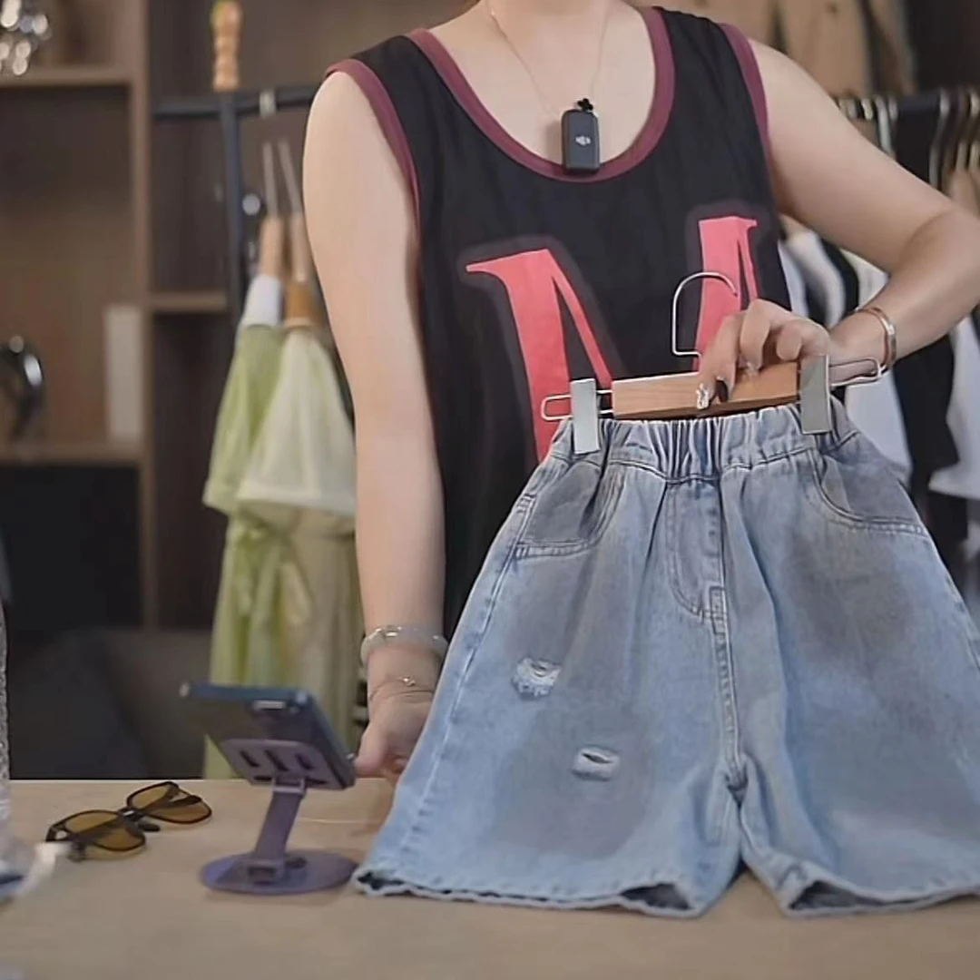 406482《现》小涵家玲姐优选韩版脏脏裤儿童休闲舒适休闲牛仔短裤