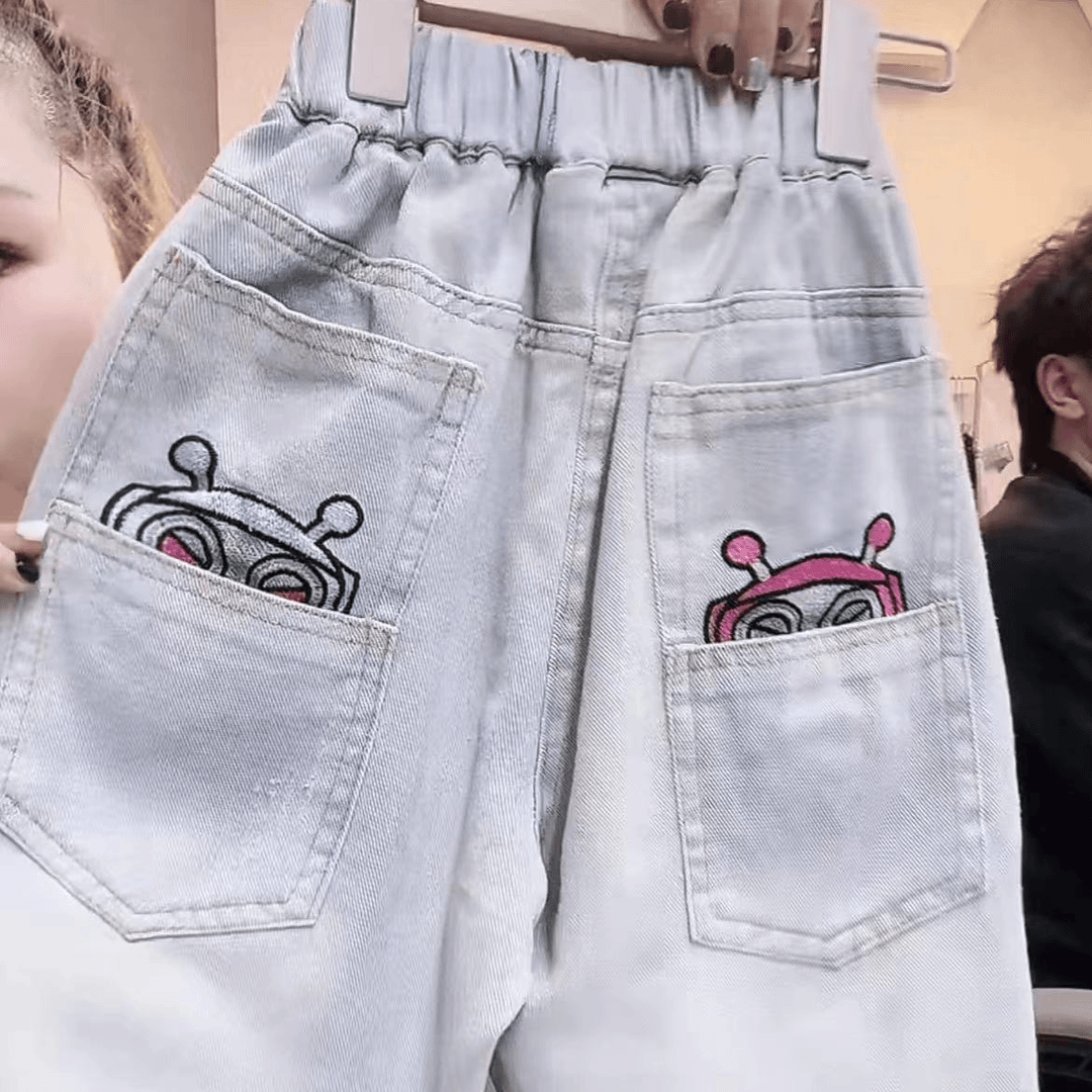 406165《现》小涵家玲姐优选韩版儿童休闲舒适时尚百搭牛仔五分裤