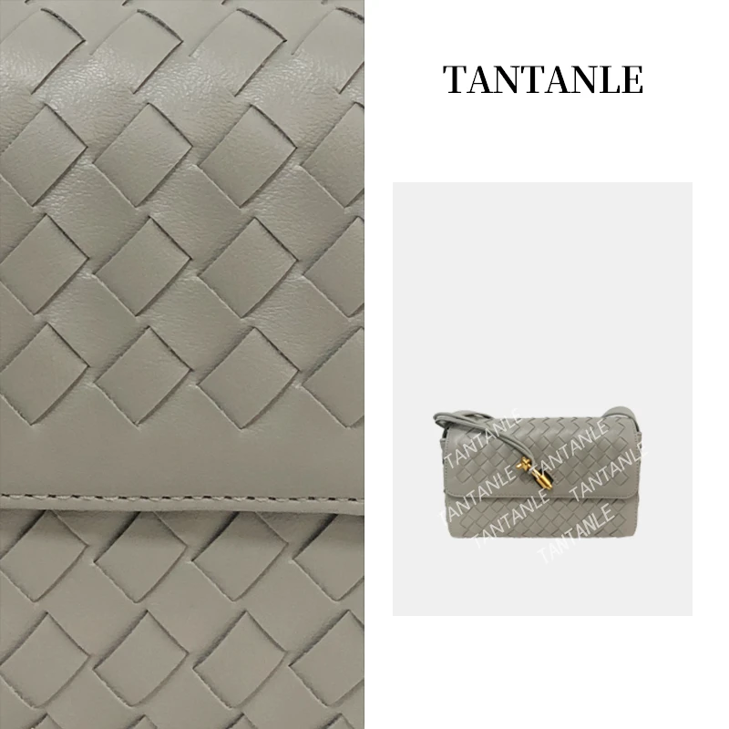 TanTanLe千羽·原创设计高定手提单肩斜跨时尚简约百搭编制女包