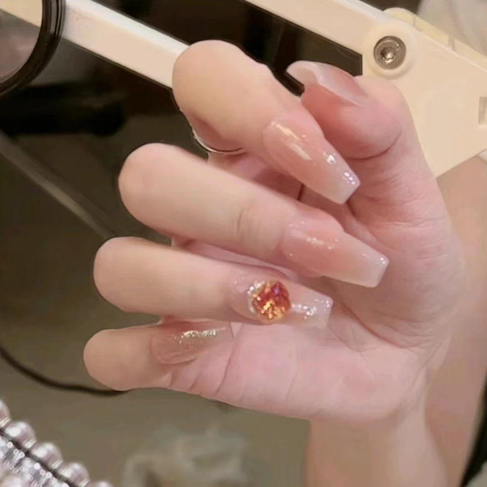 丹蜜琳   橙留香  华子款 纯手工轻奢高级订制穿戴甲