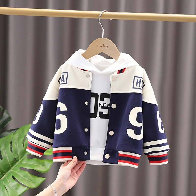 酷儿童棒球服春装女童装2023新款男童外套上衣夹克宝宝衣服春秋装
