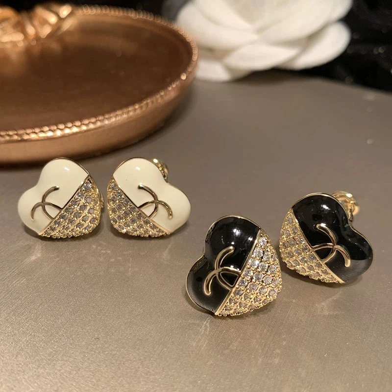 铜合金耳饰 【爱心小香】爆闪甜美奢侈感气质耳钉 A386