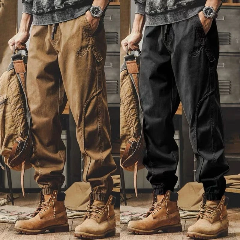 【小扬哥推荐】美式时尚硬汉复古耐磨工装裤子男春夏宽松大码机能