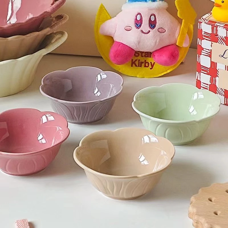 【多巴胺花朵味碟】4寸蘸料碟小碗网红家用创意陶瓷釉下彩耐高温