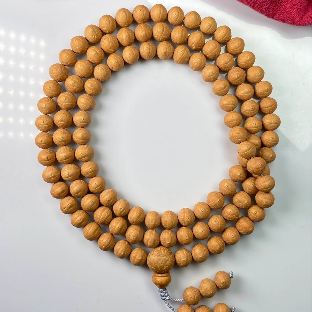 尼泊尔精选11.5mm小凤眼菩提108颗念珠大眼睛黄皮