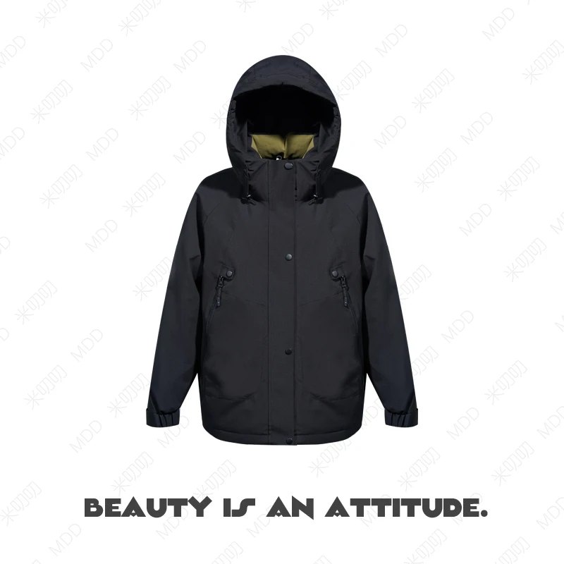 羽航之家情侣防水保暖户外连帽羽绒服FYH8973 D