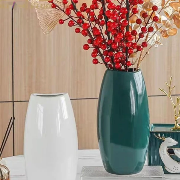 景德镇陶瓷花瓶客厅装饰摆件插花轻奢高级感水培干花ins风网红款