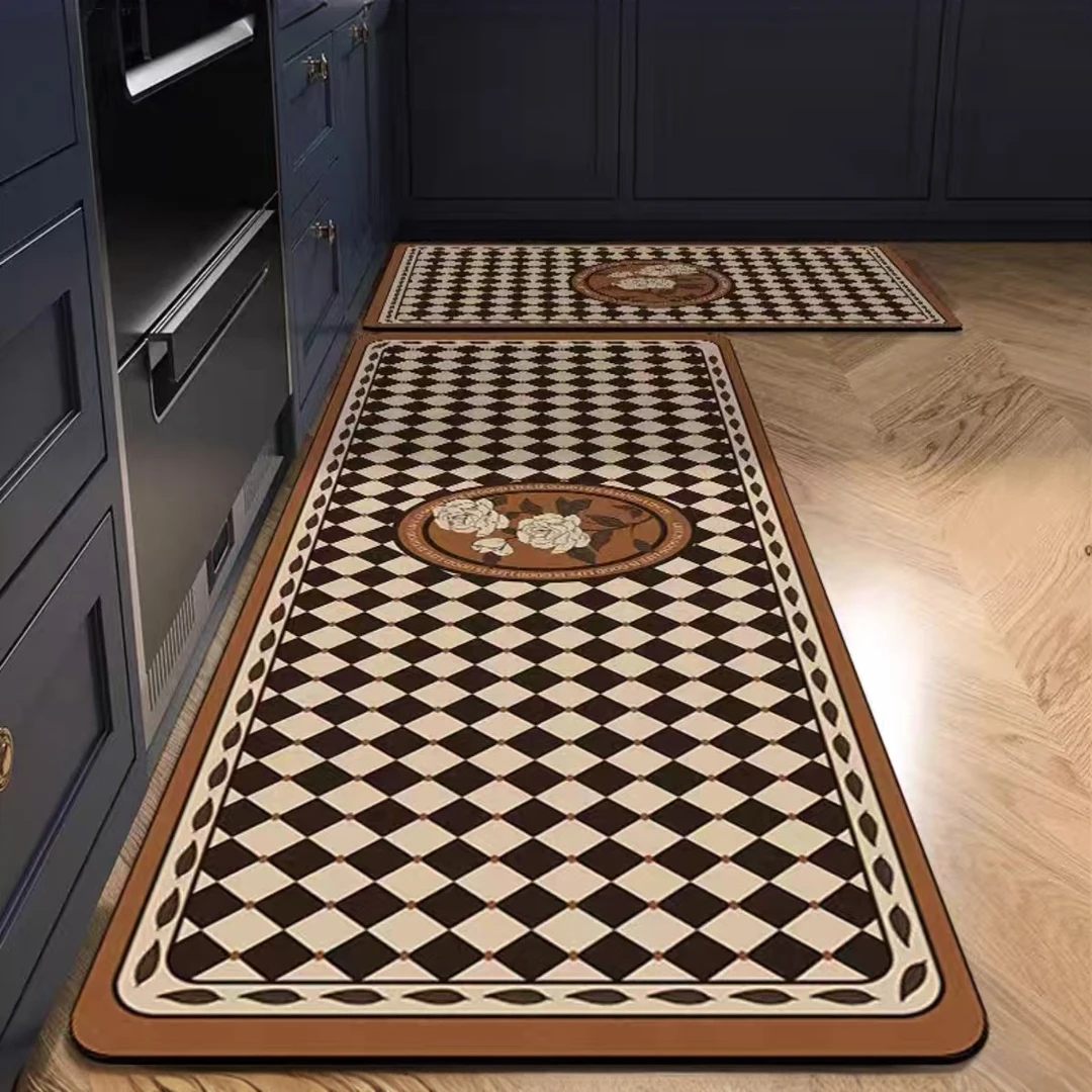 软硅藻泥厨房浴室卫生间走廊入户门吸水速干防滑好打理可裁剪地垫