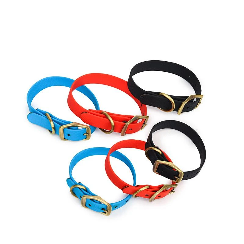防水狗脖圈PVC硅胶狗链子德牧马犬细狗金毛牛皮牵引绳狗狗项圈