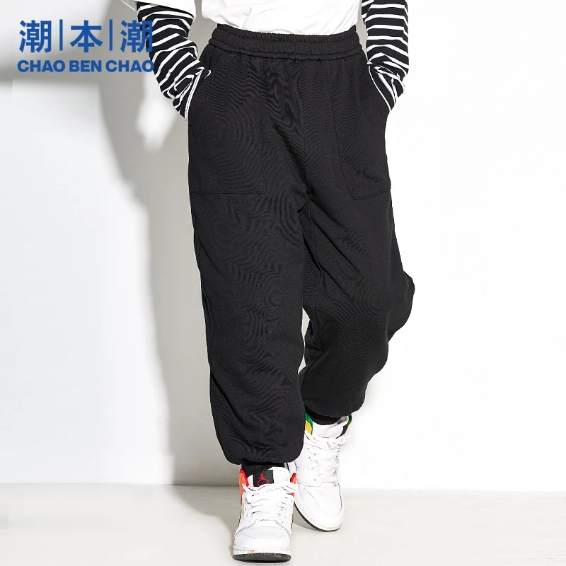 潮本潮儿童加厚长裤冬季男童保暖潮流印花休闲裤大童15217C8957B