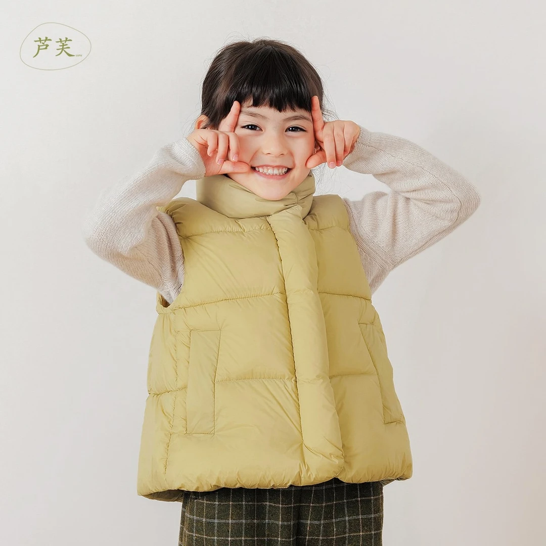 【三防黑科技蓄热】马克珍妮法式系列女童超轻保暖羽绒背心221067