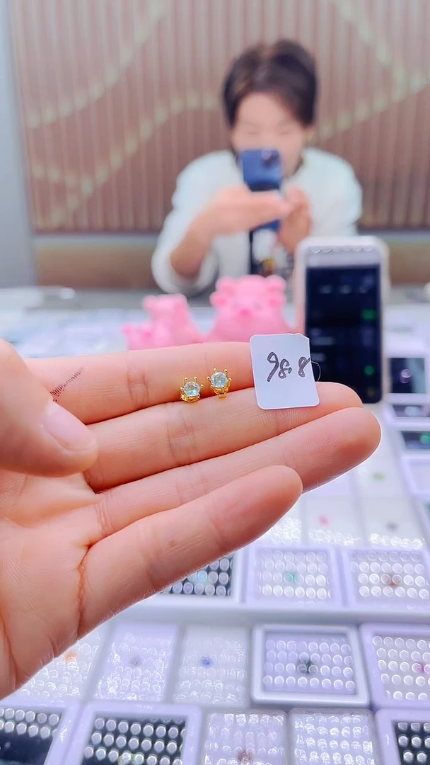 【闪购商品】海蓝宝石笔搁银S925镶嵌1