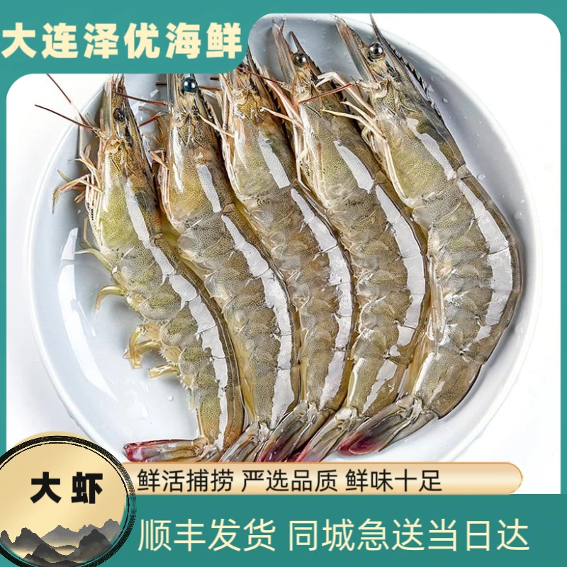 【大虾】海水大虾 大连冷冻发货 一盒3.3斤左右