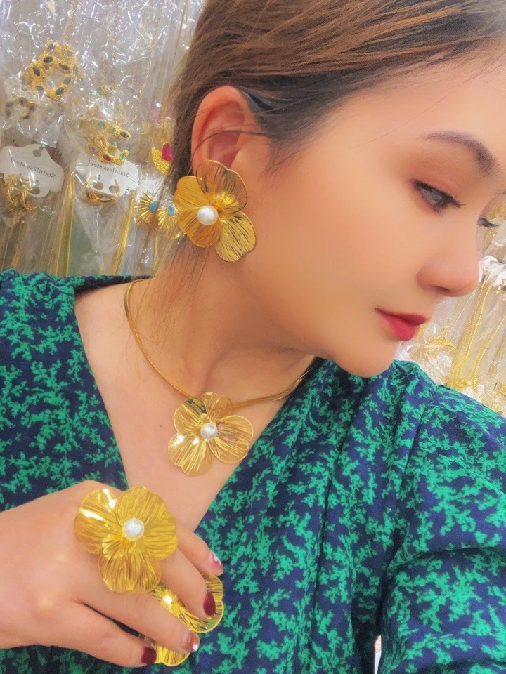 铜合金项链 897新款钛钢首饰耳环项链戒指爆款精美气质时尚饰品