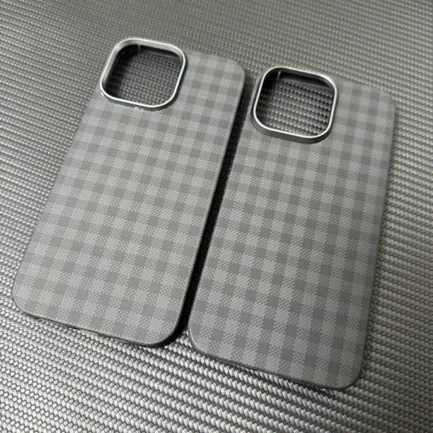 适用于苹果13/14/15/Pro/ProMax时尚轻薄凯夫拉芳纶纤维手机壳