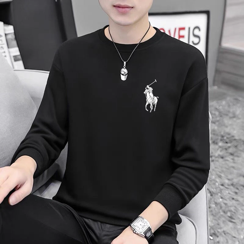 2024 秋冬季加厚圆领卫衣运动简约百搭休闲打底长袖男女同款9289