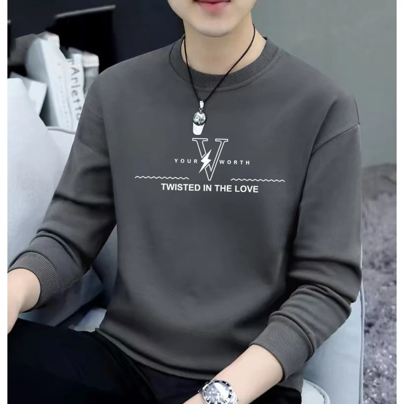 2024 秋冬季加厚圆领卫衣运动简约百搭休闲打底长袖男女同款888