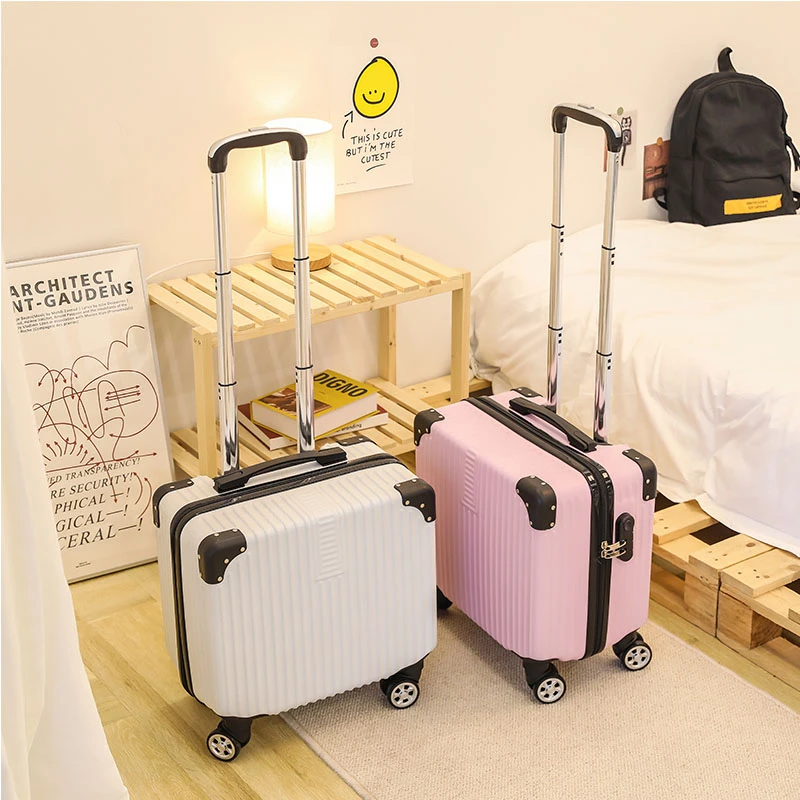 18寸登机行李箱简约拉杆箱清新学生轻便旅行箱男女密码小型箱
